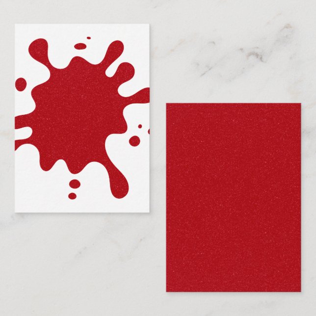 Correspondance Tomate Rouge Splat personnalisé Mini carte de note (Devant / Derrière)