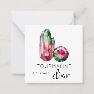 Correspondance *~* TOURMALINE Elixir cristal AP64 Carte de note p
