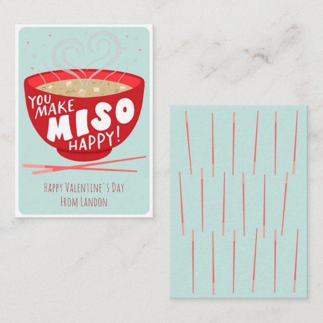 Correspondance Vous rendez Miso heureux Carte de vœux pour la Sai (Devant / Derrière)