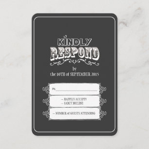 Correspondre à la carte RSVP de style de tableau d