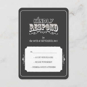 Correspondre à la carte RSVP de style de tableau d