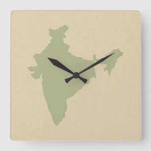 Corriander Spice Moods India Square Wall Clock