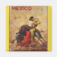 Corrida Mexico Vintage Painting Magnet