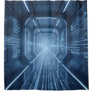 Corridor de données – Rideau de douche d'art futur