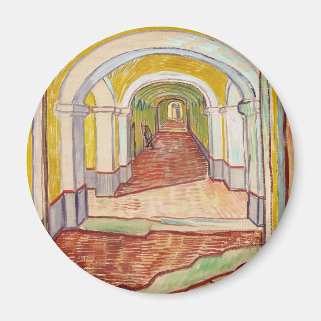 Corridor in the Asylum (by Vincent van Gogh) Magnet (Front)