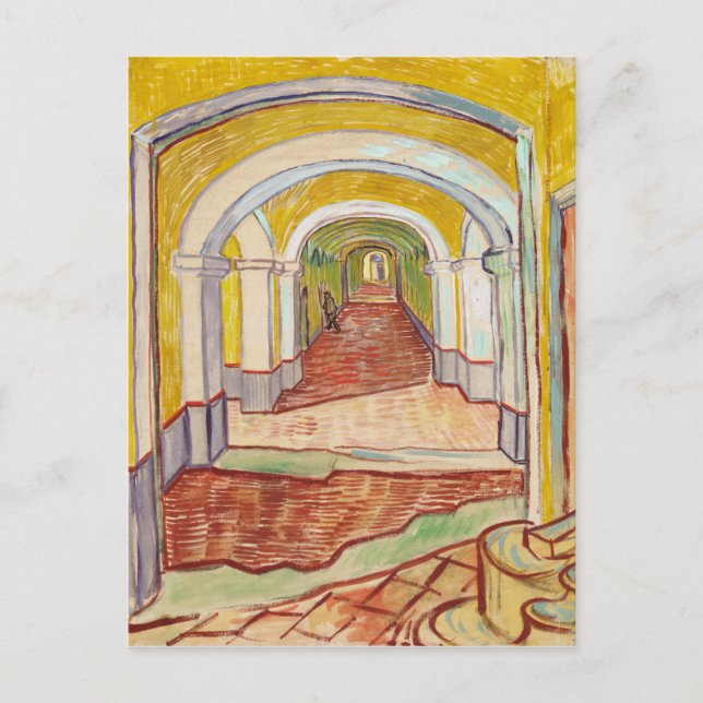 Corridor in the Asylum (by Vincent van Gogh) Postcard (Front)