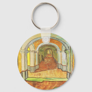 Corridor of Saint Paul Asylum by Vincent van Gogh Keychain
