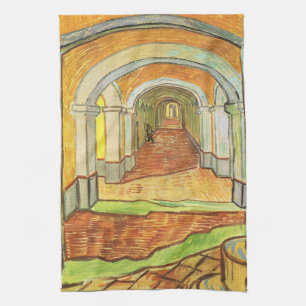 Corridor of Saint Paul Asylum by Vincent van Gogh Kitchen Towel
