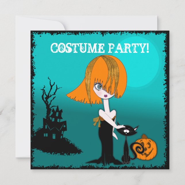 Corrina Halloween Costume Party Invitation (Front)
