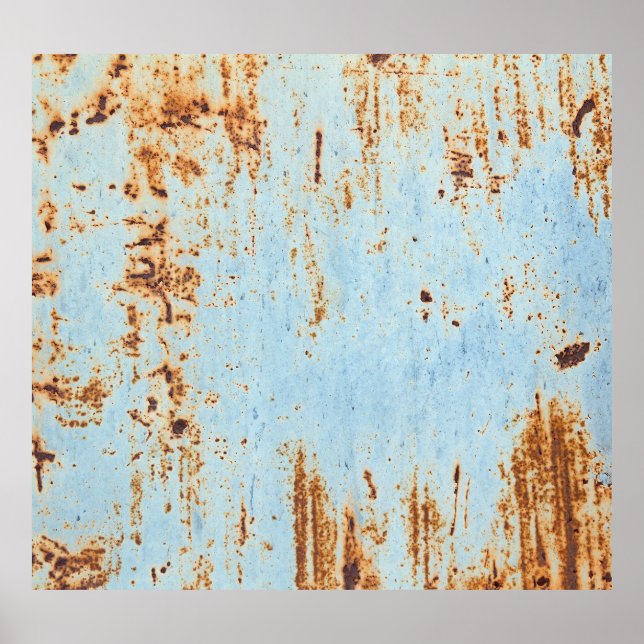 Corroded metal, grunge texture background. poster (Front)