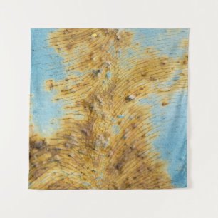 Corroded White Metal: Rust Streaks Texture Tapestry