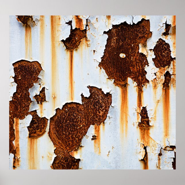 Corroded White Rust Streaks Poster (Front)