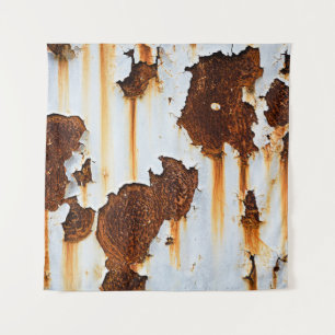 Corroded White Rust Streaks Tapestry