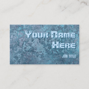 Corrosion blue print business card side text