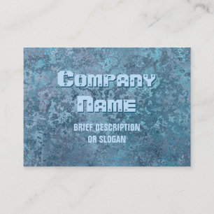 Corrosion blue print 'description' chubby business card