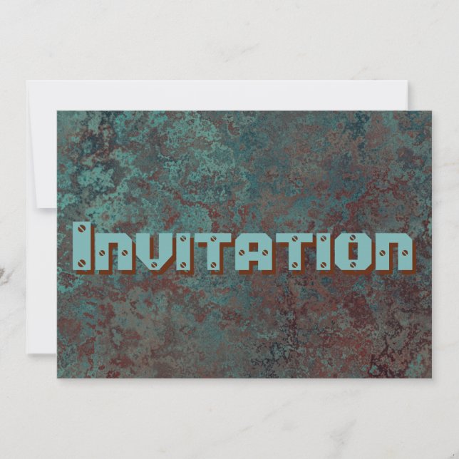 Corrosion "Copper" print invitation (Front)