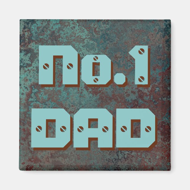 Corrosion "Copper" print No.1 DAD fridge magnet (Front)
