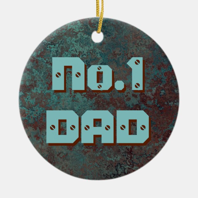 Corrosion "Copper" print No.1 DAD ornament round (Front)