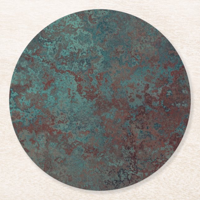 Corrosion "Copper" print paper coaster (Front)