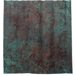 Corrosion "Copper" print shower curtain