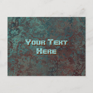 Corrosion "Copper" print Text postcard