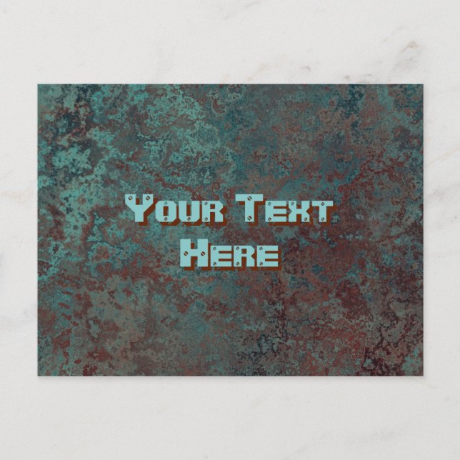 Corrosion "Copper" print Text postcard (Front)