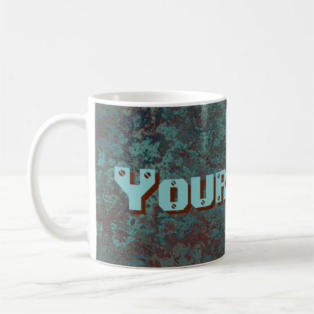 Corrosion "Copper" Your Name print mug (Left)