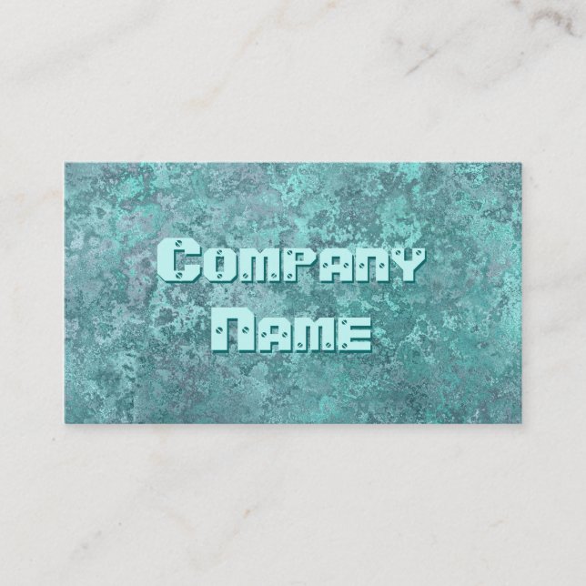 Corrosion green print business card template (Front)