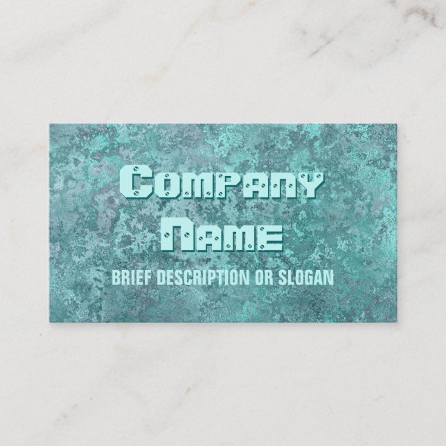 Corrosion green print 'description' business card (Front)