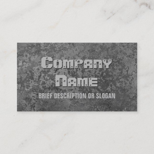 Corrosion grey print 'description' business card (Front)