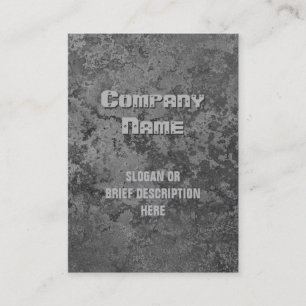 Corrosion grey print vertical chubby business card