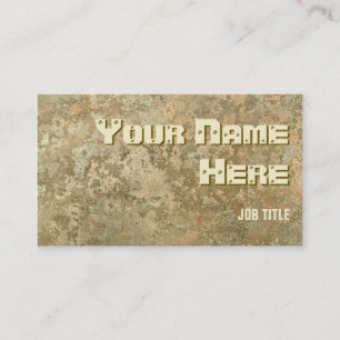 Corrosion yellow print business card side text
