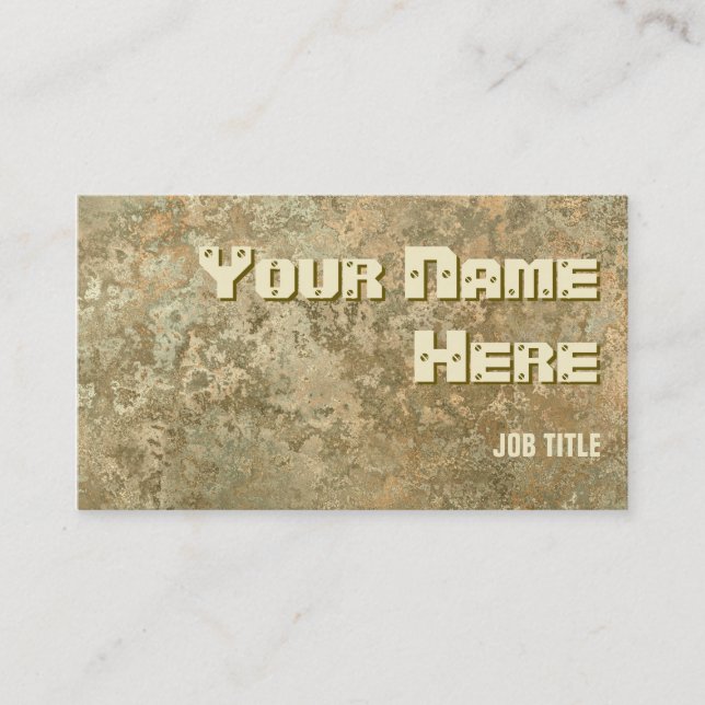 Corrosion yellow print business card side text (Front)