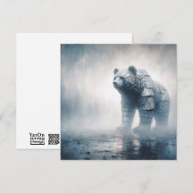 Corrugated Bear Greeting Card