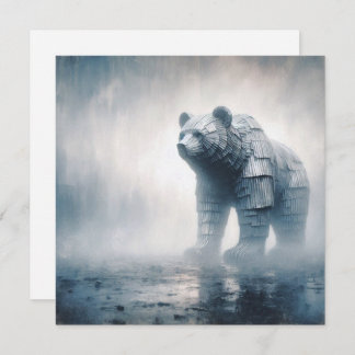 Corrugated Bear Greeting Card