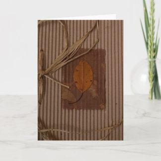Corrugated cardboard/Leaf Card