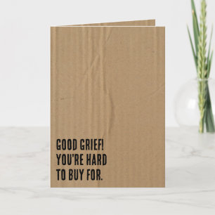 Corrugated Cardboard With Birthday Text Card