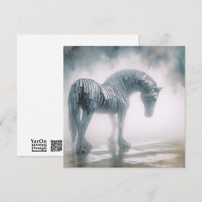 Corrugated Horse Greeting Card (Front/Back)