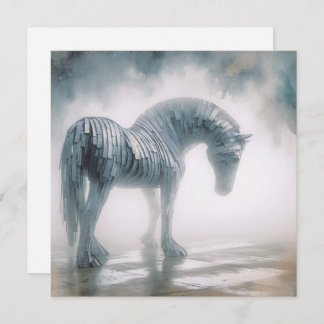 Corrugated Horse Greeting Card