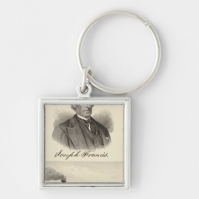 Corrugated iron steam yacht keychain (Front)