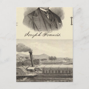 Corrugated iron steam yacht postcard