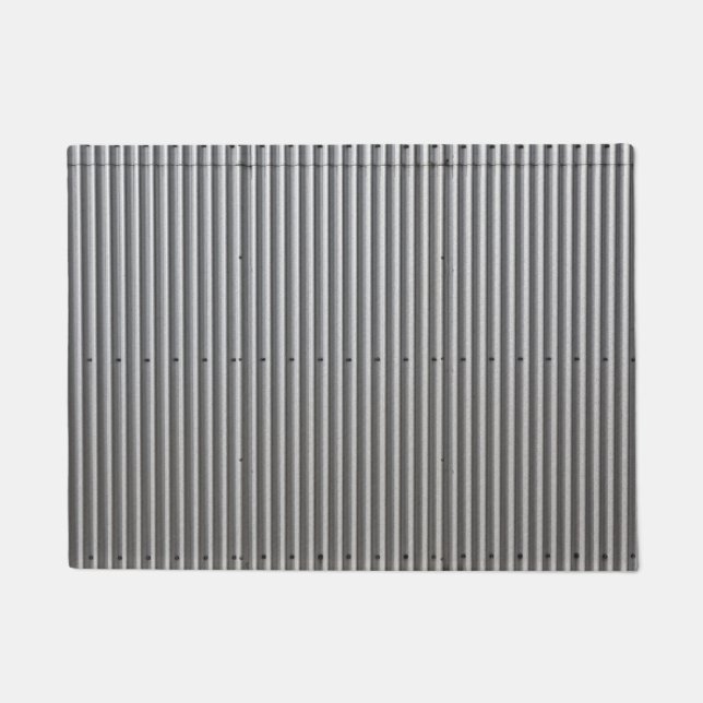 Corrugated Metal Background Doormat (Front)