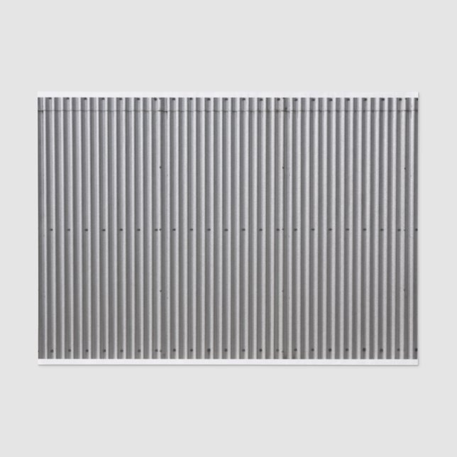 Corrugated Metal Background Tissue Paper (Front)