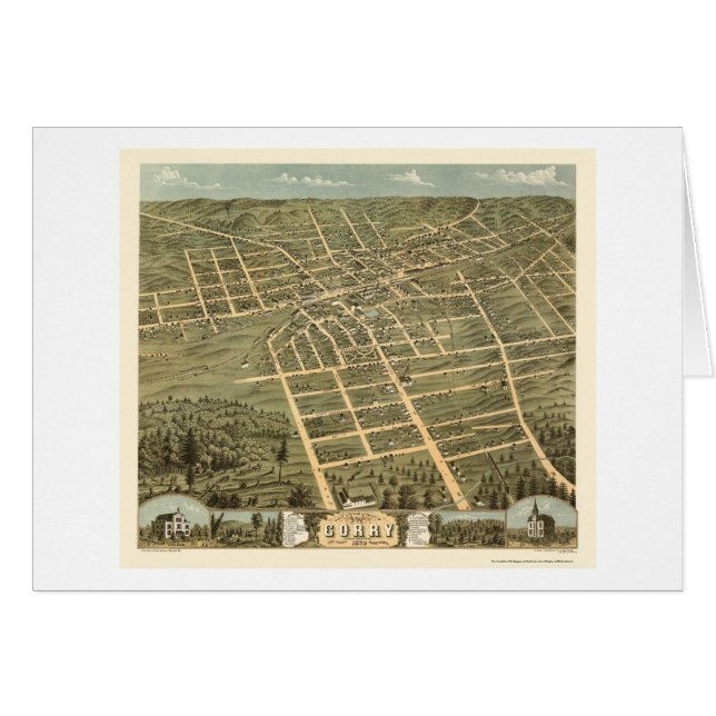 Corry, carte panoramique de PA - 1870 (Devant horizontal)