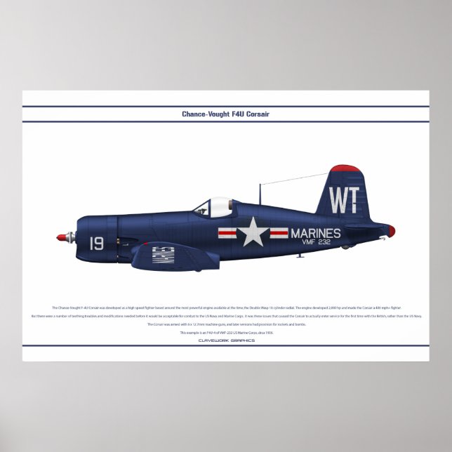 Corsair USA VMF-232 Poster (Front)
