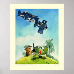 Corsairs Catchin' A Zero With His Pants Down Poster