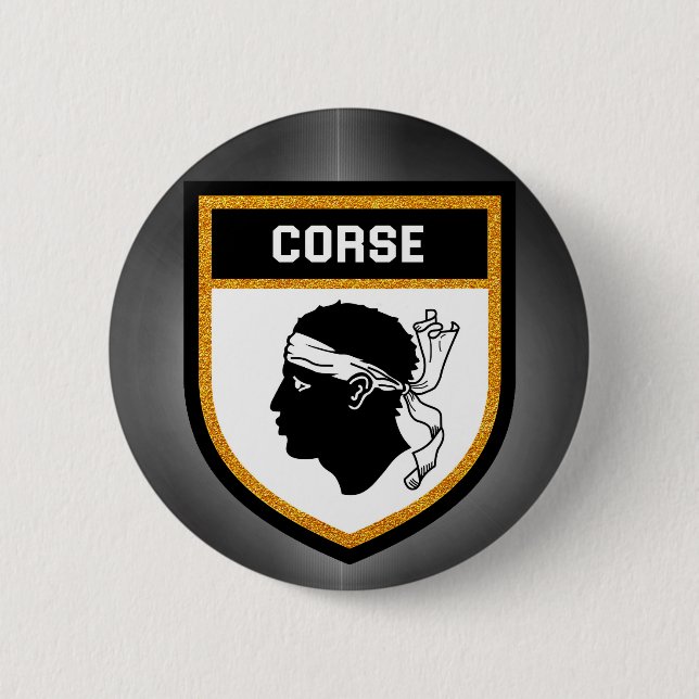 Corse  Flag 2 Inch Round Button (Front)