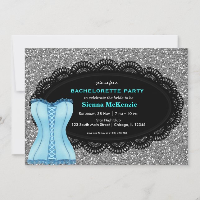 Corset Bachelorette Party Invitation (Front)