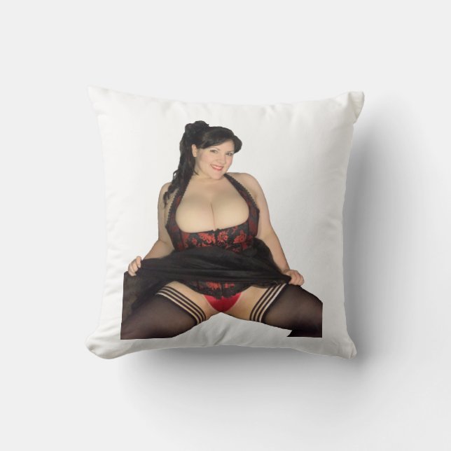 Corset outfit two sided throw pillow (Front)