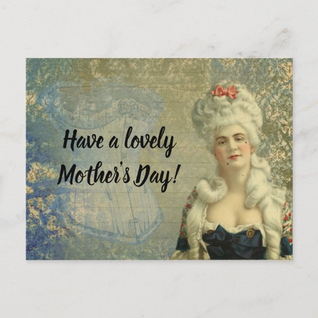 Corset Victorian Lady Formal Evening Wear Postcard (Front)